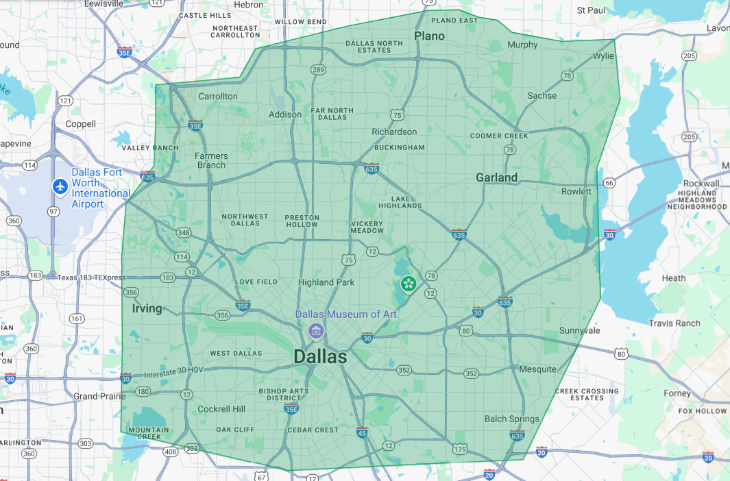 Green-Bin-Dallas-Delivery-Map Green-Bin-Dallas-Delivery-Map